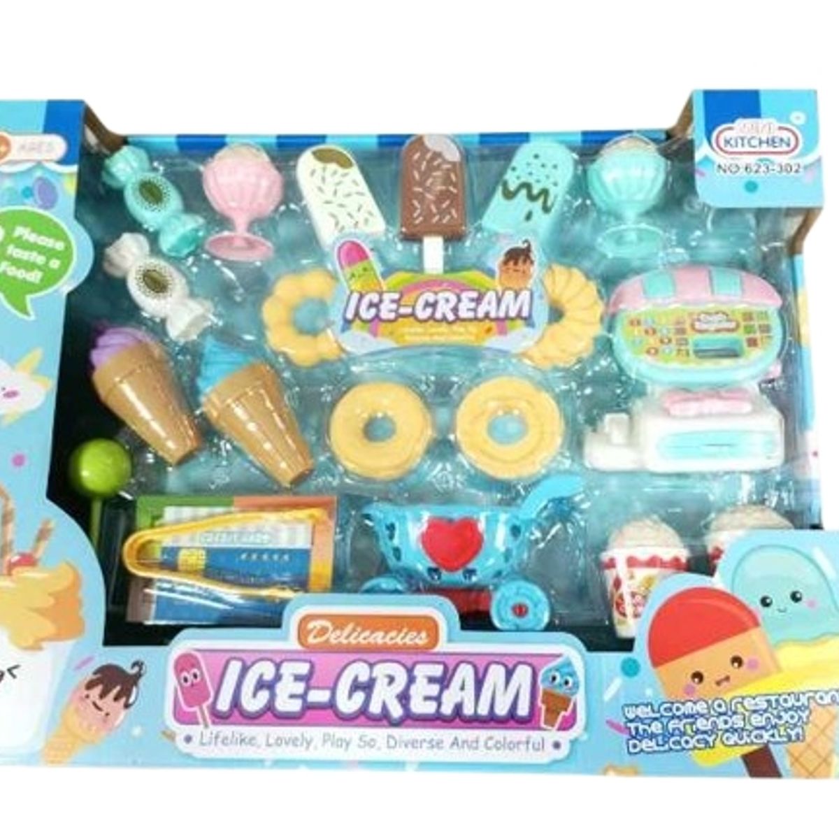 GENERICO - Caja juguete de helado dulce carrito para niños