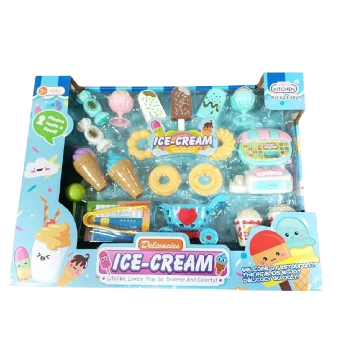 GENERICO - Caja juguete de helado dulce carrito para niños