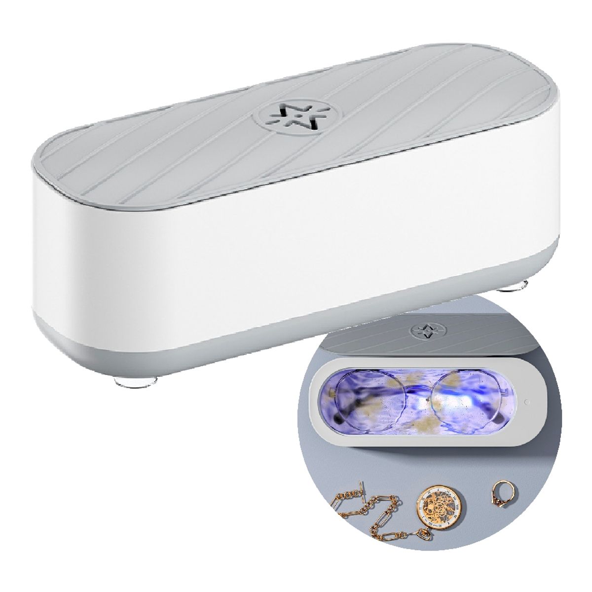 GENERICO - Máquina Limpiadora Ultrasónica Portátil Para Joyas Y Gafas