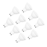 Pack 10 Ampolletas LED GU-10 6W Ángulo 100° Luz Fría
