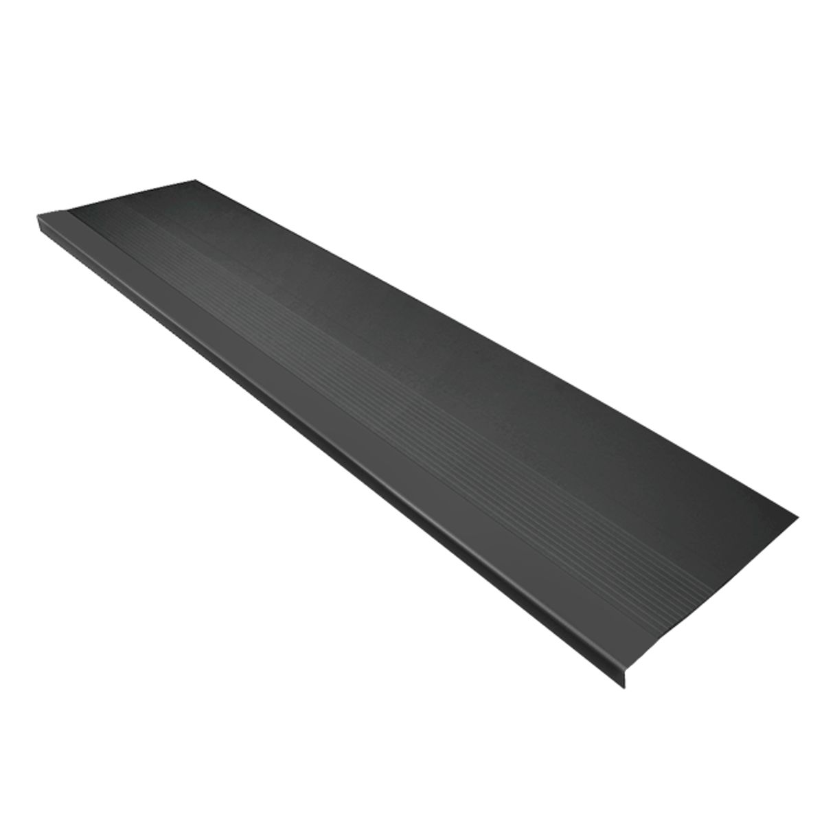 QRUBBER - Grada Pvc Estriada (negro) 3mm X 120cm X 30cm QRubber