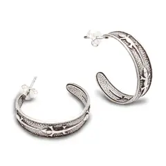 ANDREA COGGIOLA JOYAS - Aros Argolla Gekko Plata Fina 925