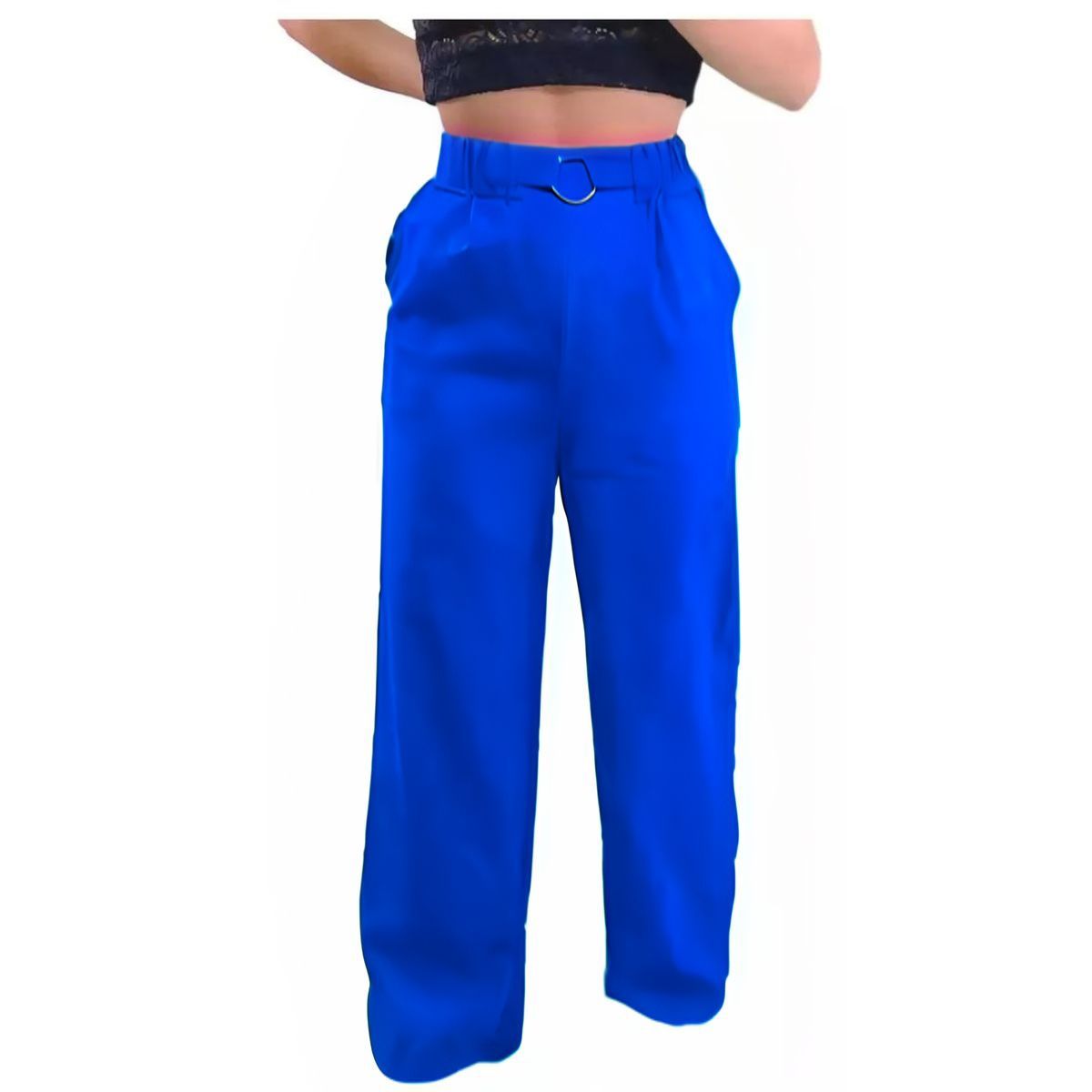 LOOK SHOP - Pantalón Lino Mujer Algodón Cintura Elasticada 011