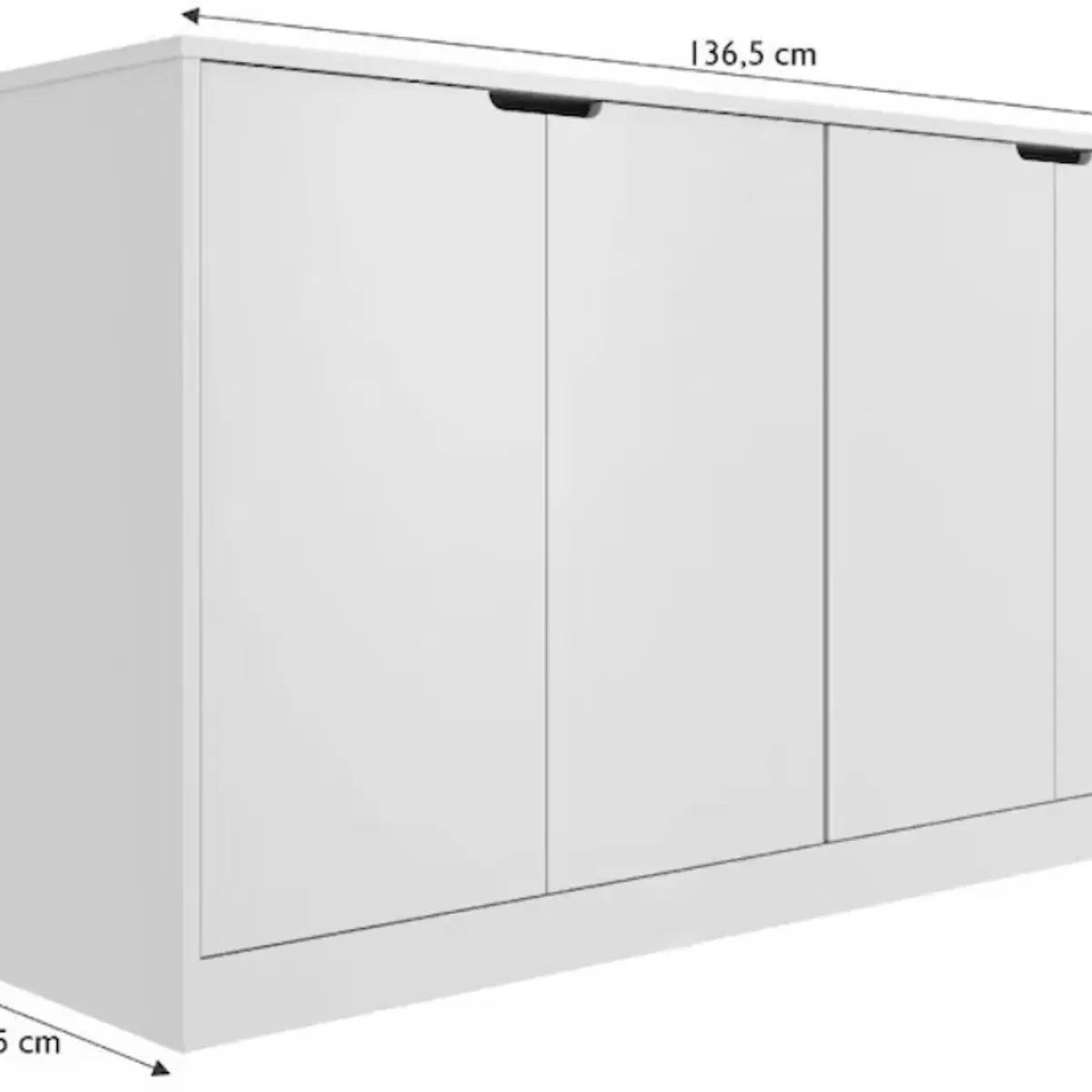BE DESIGN - Buffet 4 Puertas Compaq Blanco