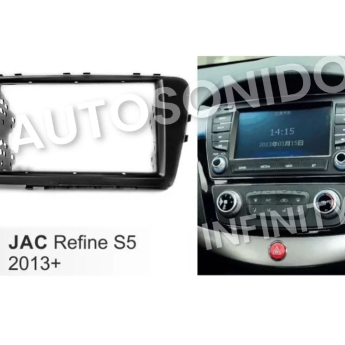 GENERICO - Bisel Adaptador De Radio Jac S5 Refine 7 Pulgadas