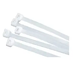 GENERICO - Pack 100 Amarras Plástica Multiusos Nylon Blancas 2.6 x 122mm