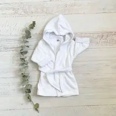 WAWABABY - Bata de Baño Bebé Niña Con Capucha 100 Algodón Pima Wawa Baby