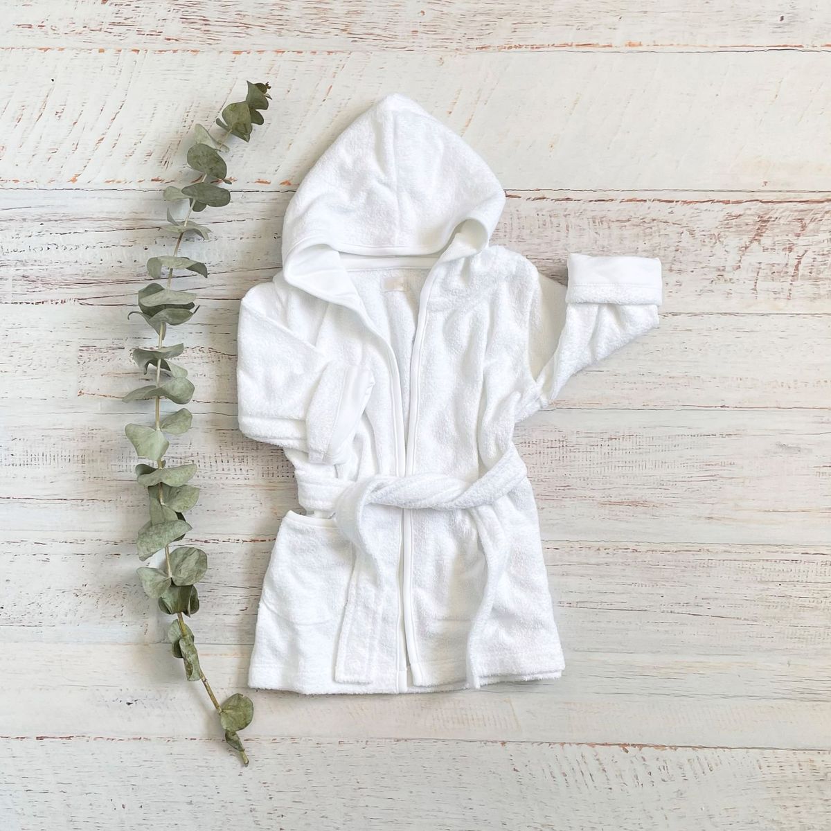 WAWABABY - Bata de Baño Bebé Unisex Con Capucha 100 Algodón Pima Wawa Baby