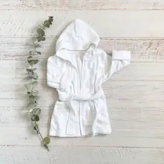 WAWABABY - Bata de Baño Bebé Unisex Con Capucha 100 Algodón Pima Wawa Baby
