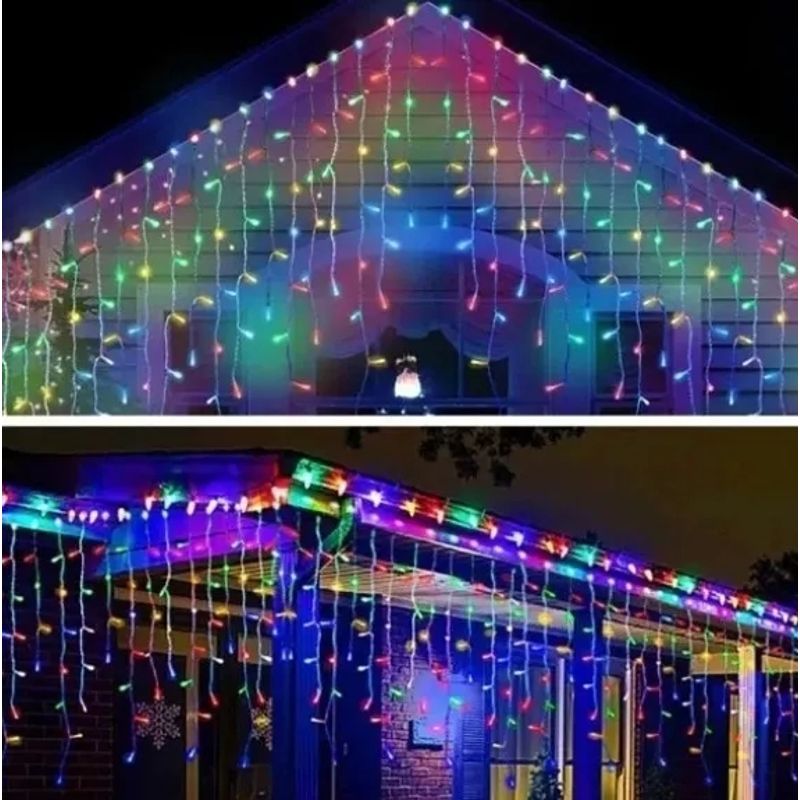 GENERICO - Juego Luces Navidad Cascada 400 Led Cubre 10 Metros