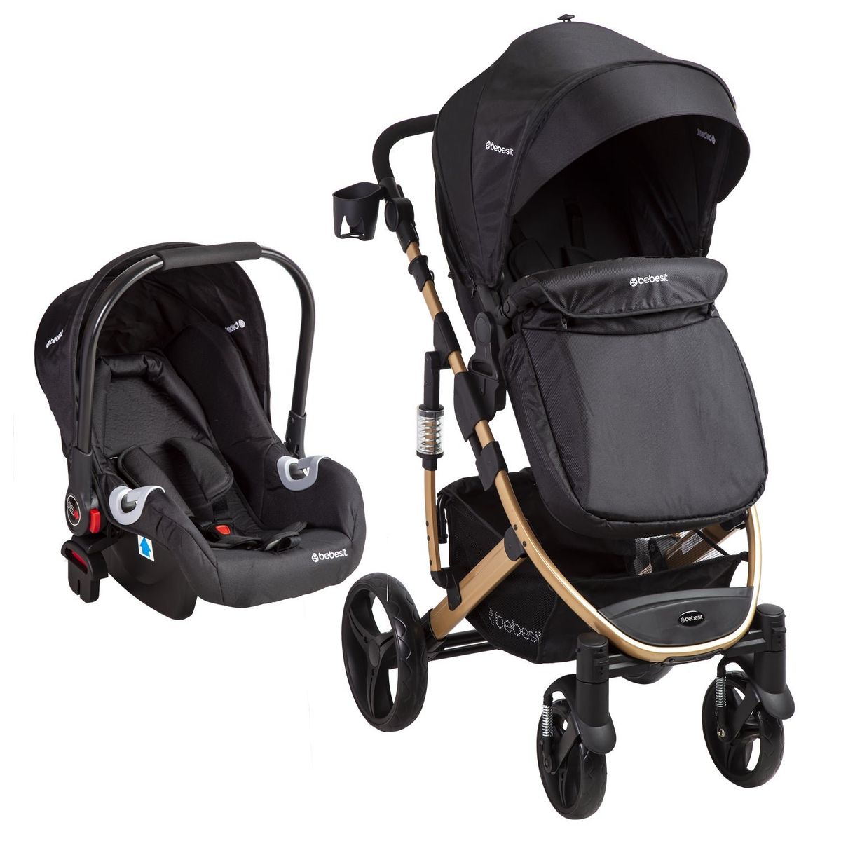 BEBESIT - Coche Travel System Quest Negro Bebesit