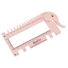 GENERICO - Medidor de Palillos con corta hebra KnitPro Elefante