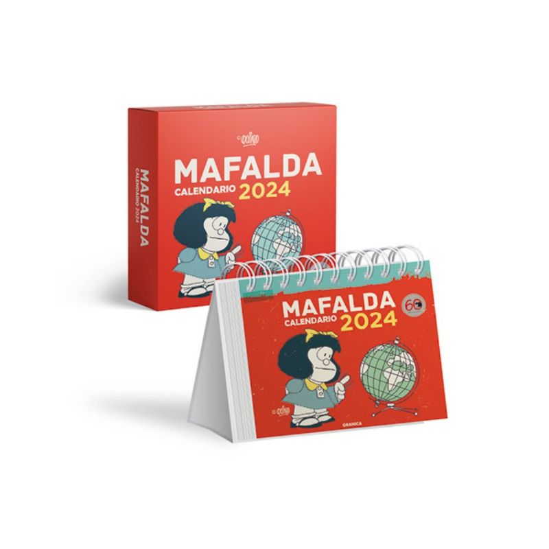 GRANICA - MAFALDA 2024 CALENDARIO CAJA - ROJO