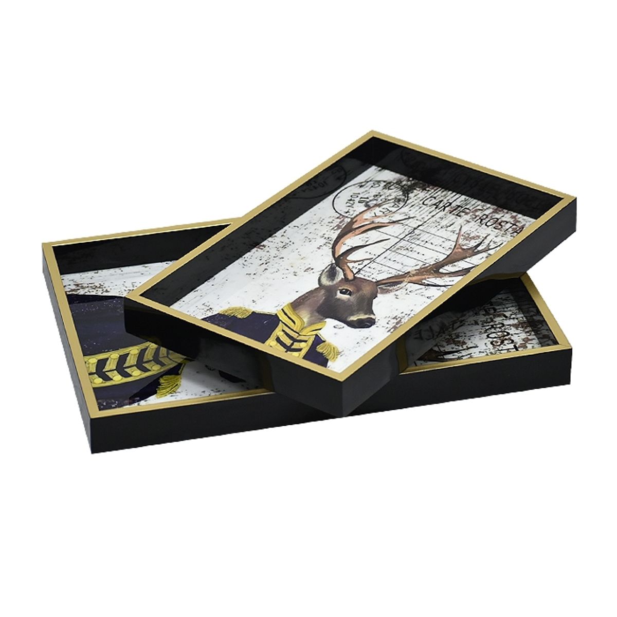 GENERICO - Set Bandejas Deer 2 Piezas