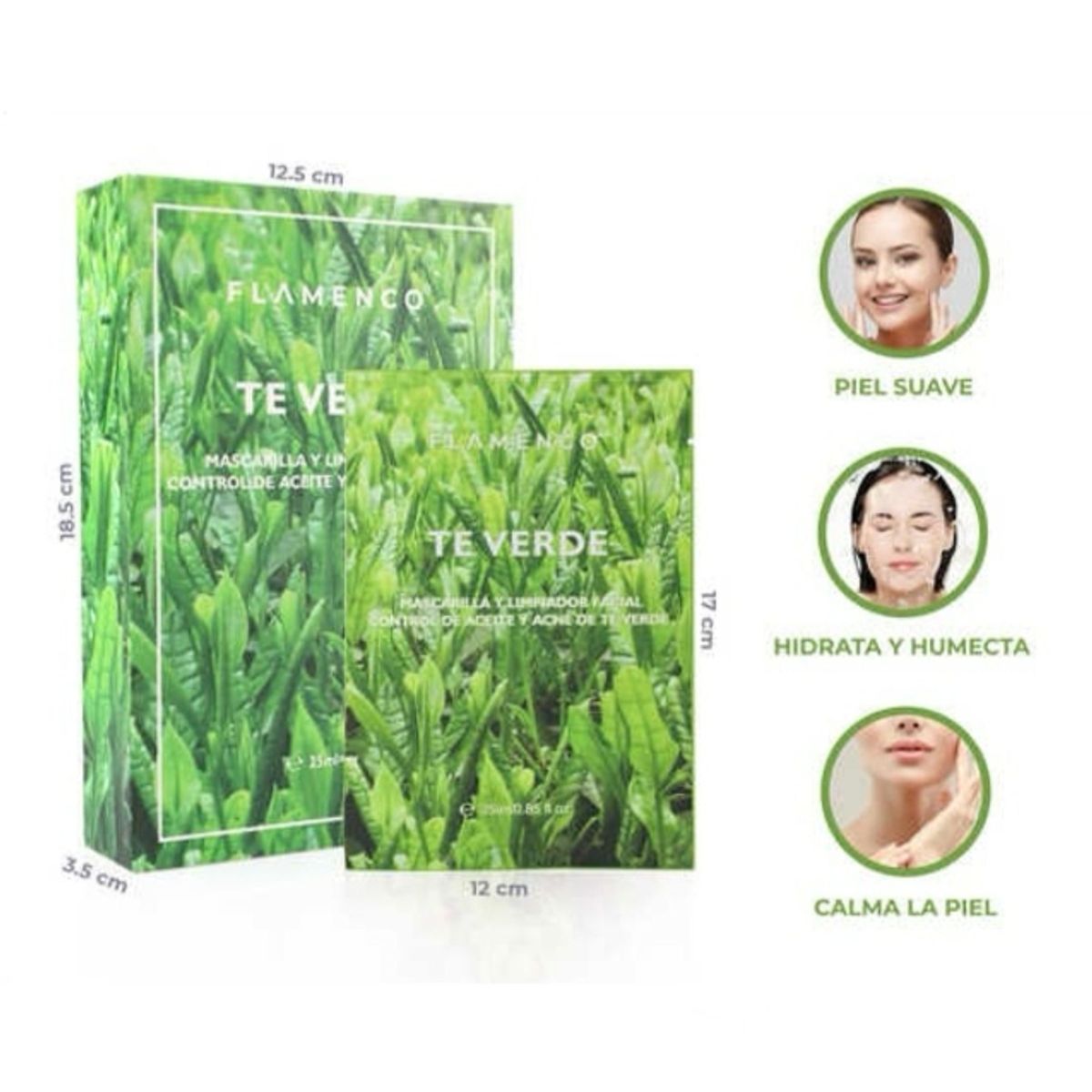 FLAMENCO - Mascarilla Facial De Te Verde.