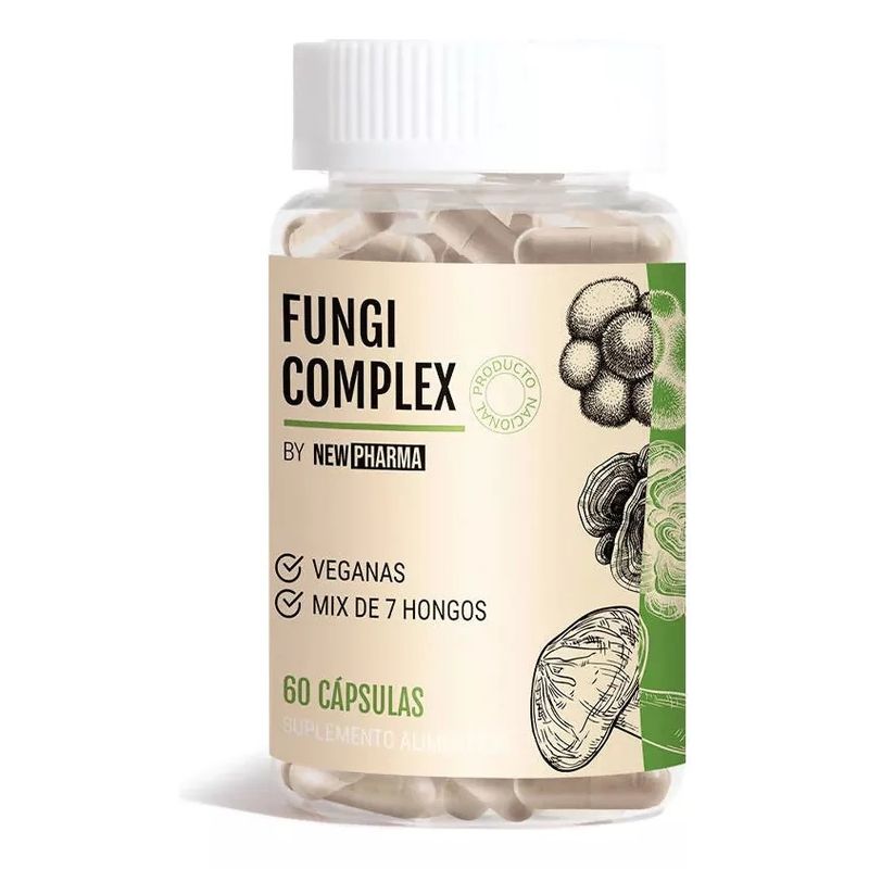GENERICO - Fungi Complex Mix De 7 Hongos. 60 Cap. Veganas..