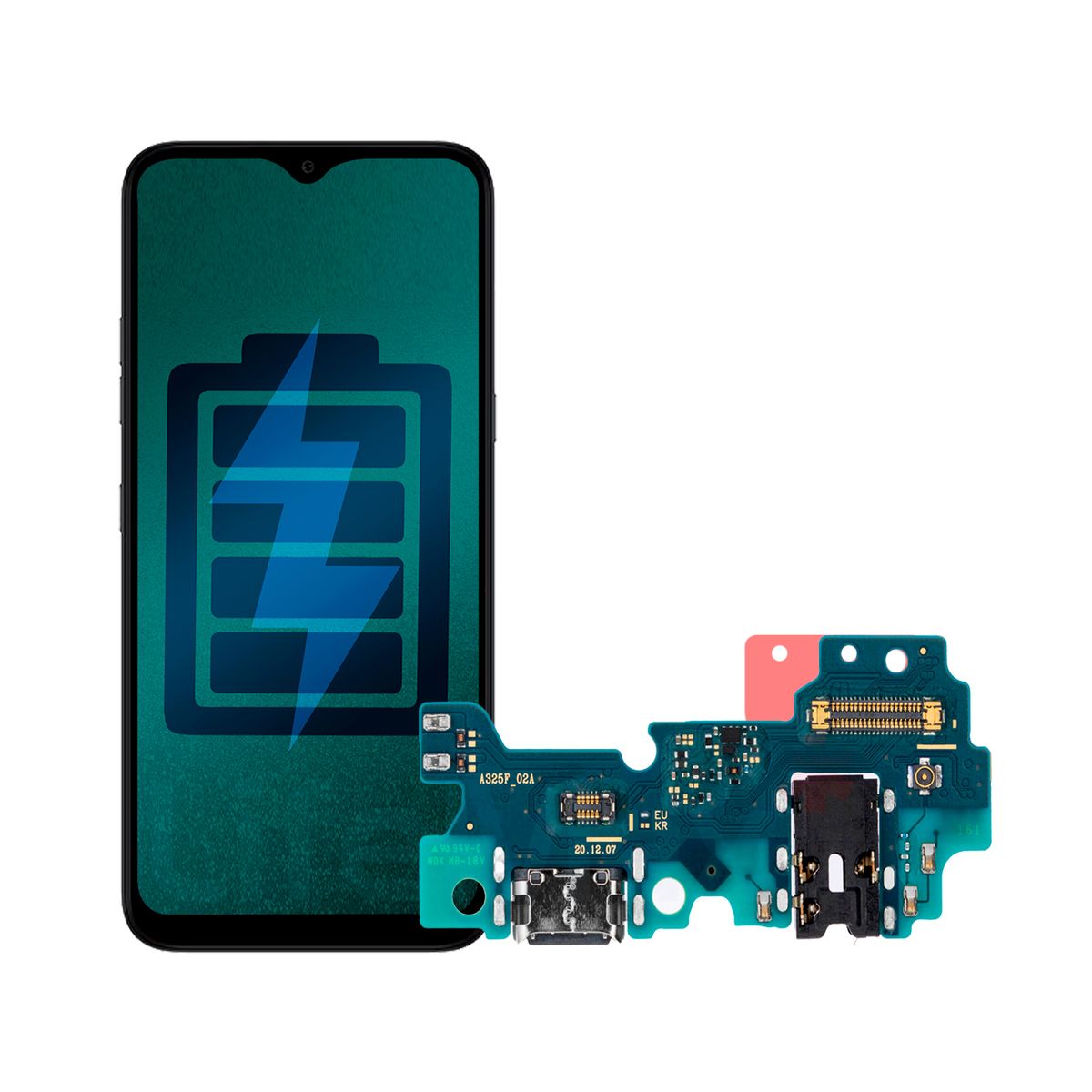 GENERICO - Flex de Carga Compatible con Samsung A32 4G Conector Tipo C