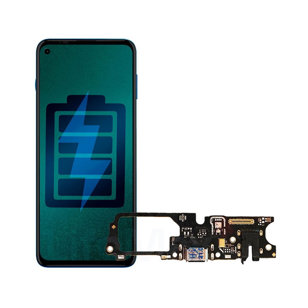 GENERICO - Flex de Carga Compatible con Reno 5 Lite Conector Tipo C