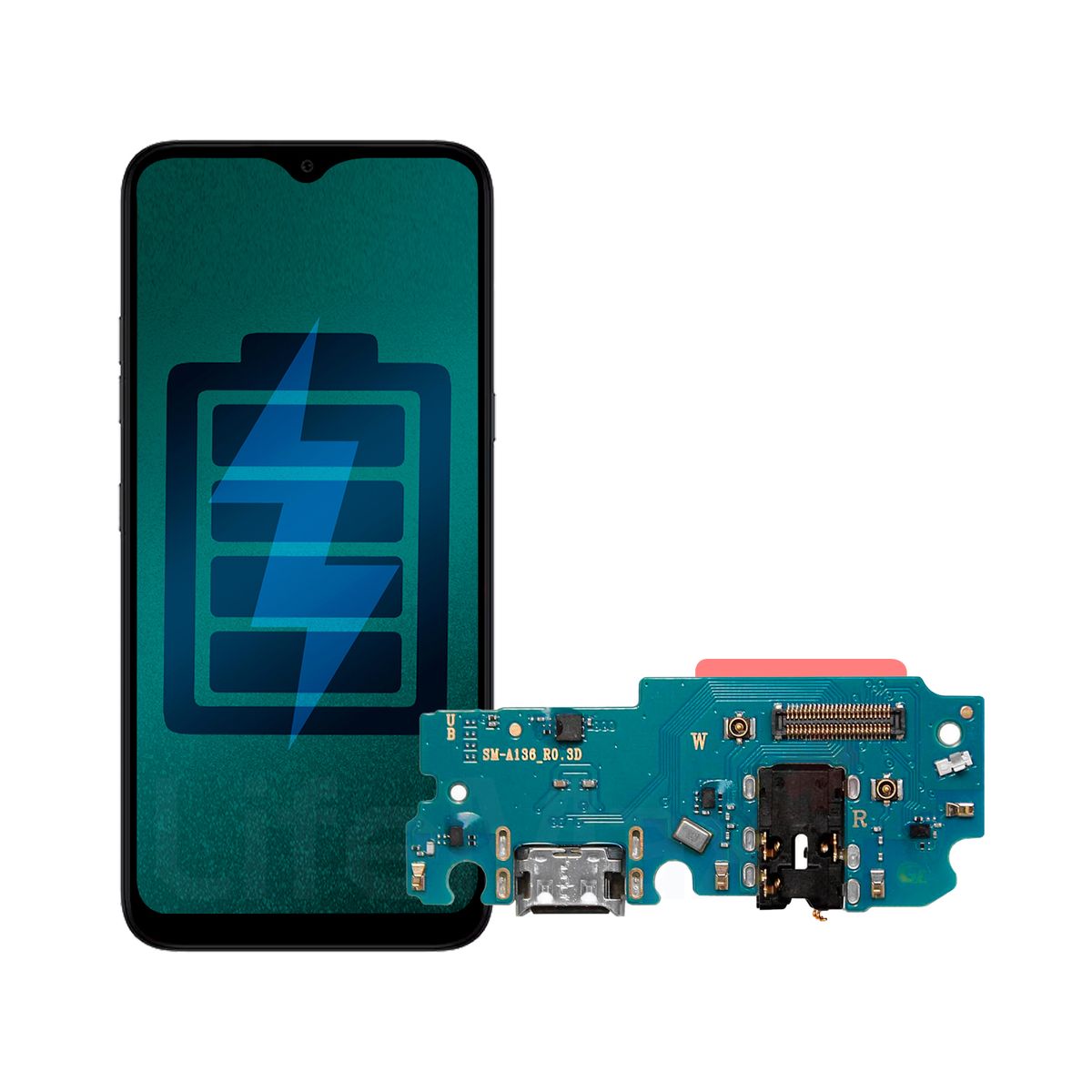GENERICO - Flex de Carga Compatible con Samsung A13 5G Conector Tipo C
