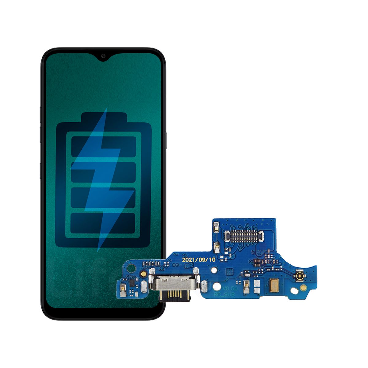 GENERICO - Flex de Carga Compatible con Motorola Moto G9 Play Tipo C