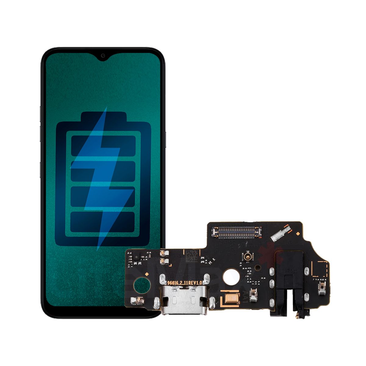 GENERICO - Flex de Carga Compatible con Samsung A04 Conector Tipo C