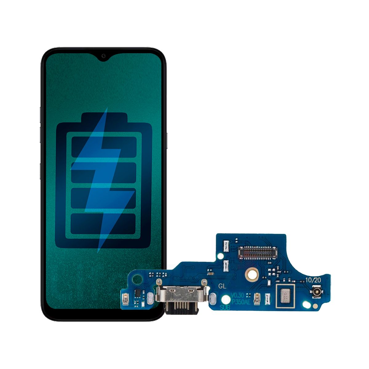 GENERICO - Flex de Carga para Motorola Moto G20 Conector Tipo C