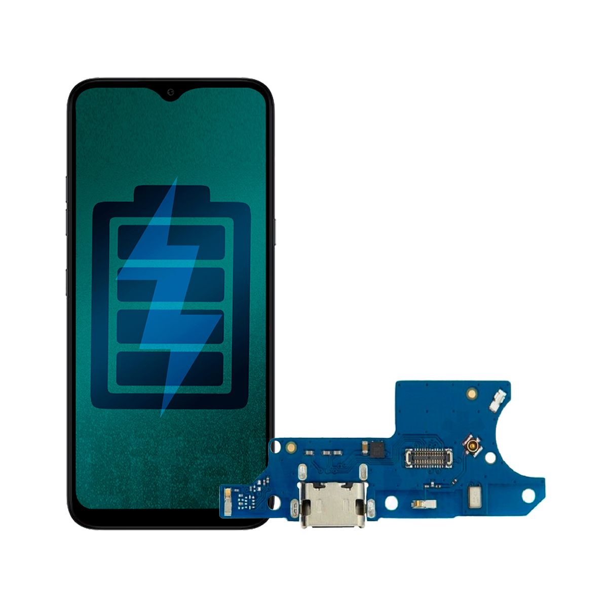 GENERICO - Flex de Carga para Motorola Moto E7i Conector Tipo C