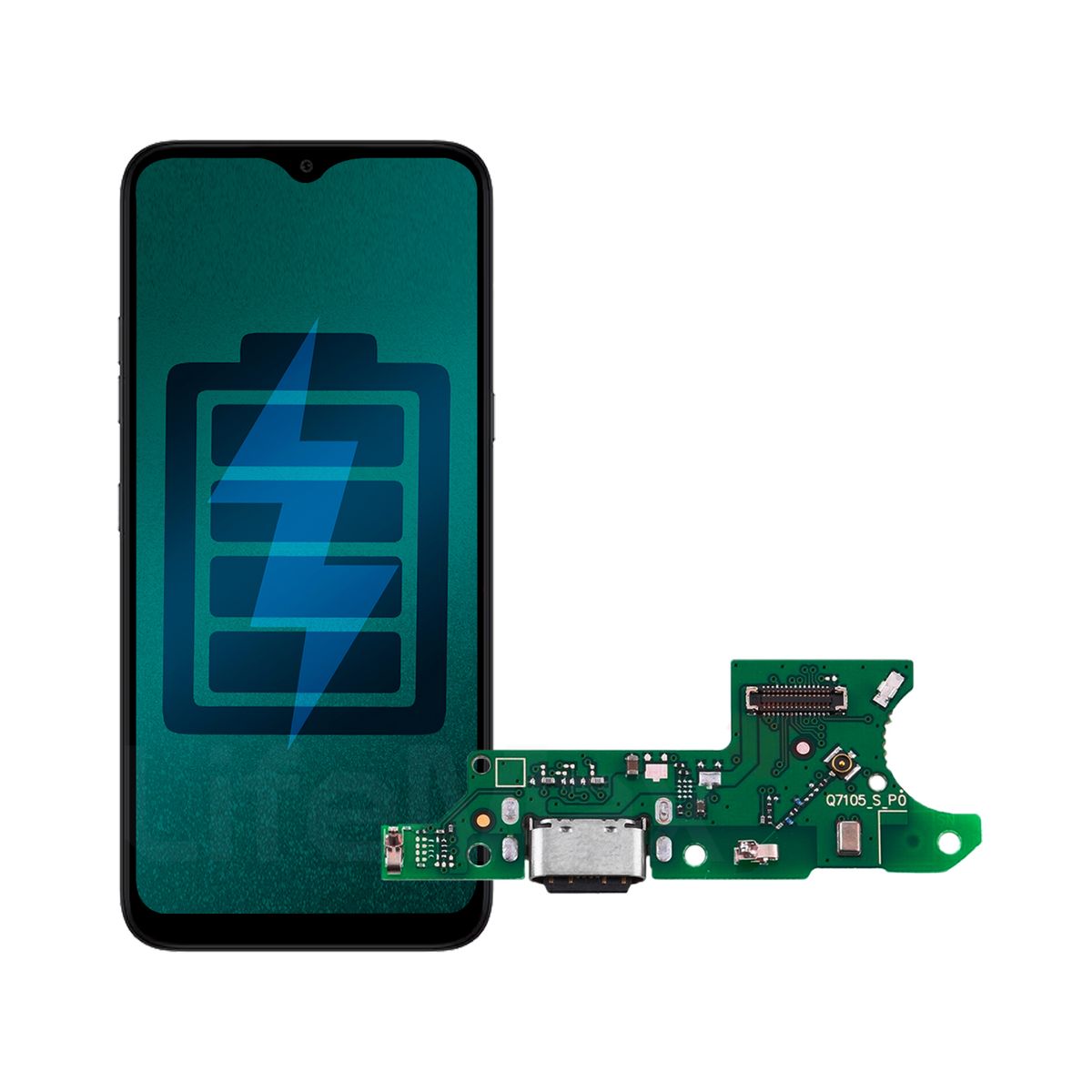 GENERICO - Flex de Carga Compatible con Motorola Moto One Fusion Tipo C