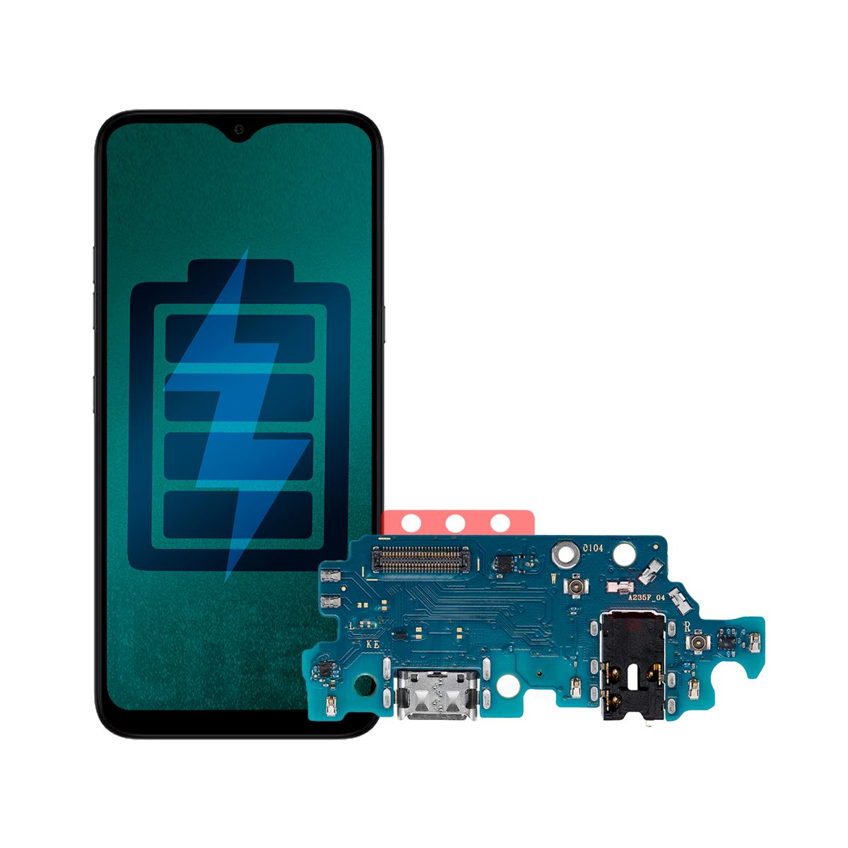 GENERICO - Flex de Carga Compatible con Samsung A23 4G Conector Tipo C