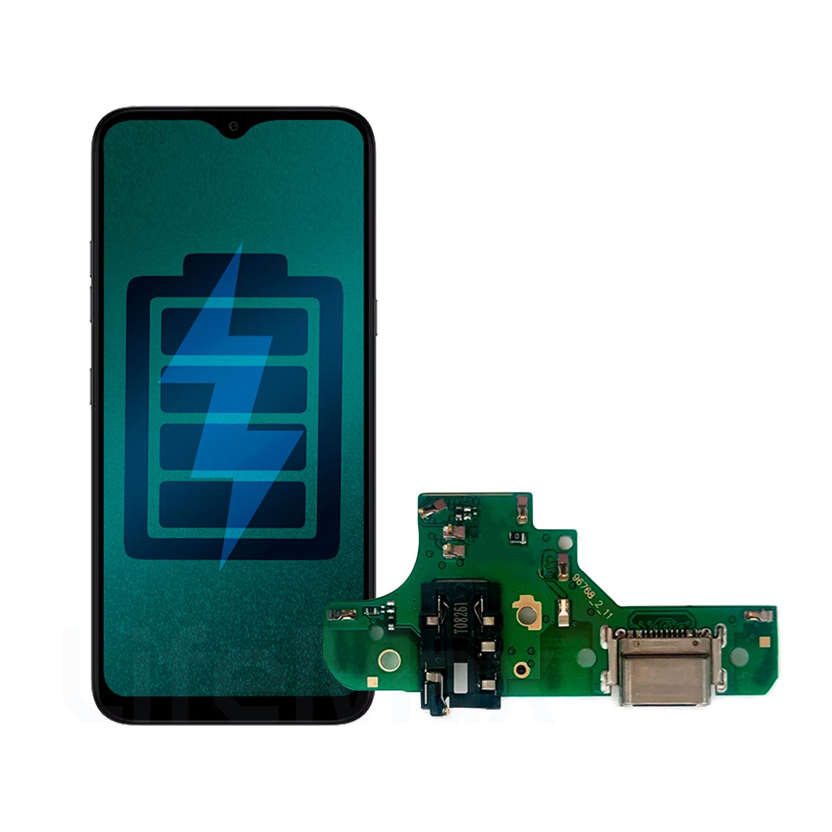 GENERICO - Flex de Carga Compatible con LG K50S Conector Tipo C