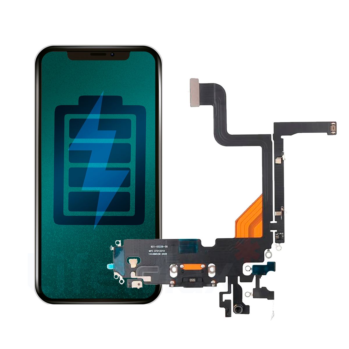 GENERICO - Flex de Carga Compatible con IPhone 13 Pro Lightning