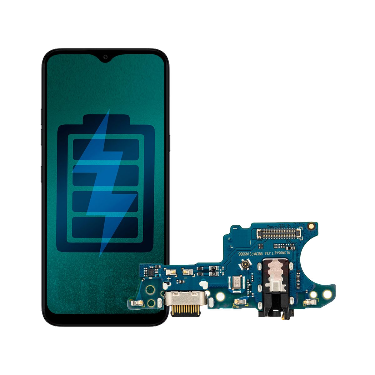 GENERICO - Flex de Carga Compatible con Samsung A02S Conector Tipo C