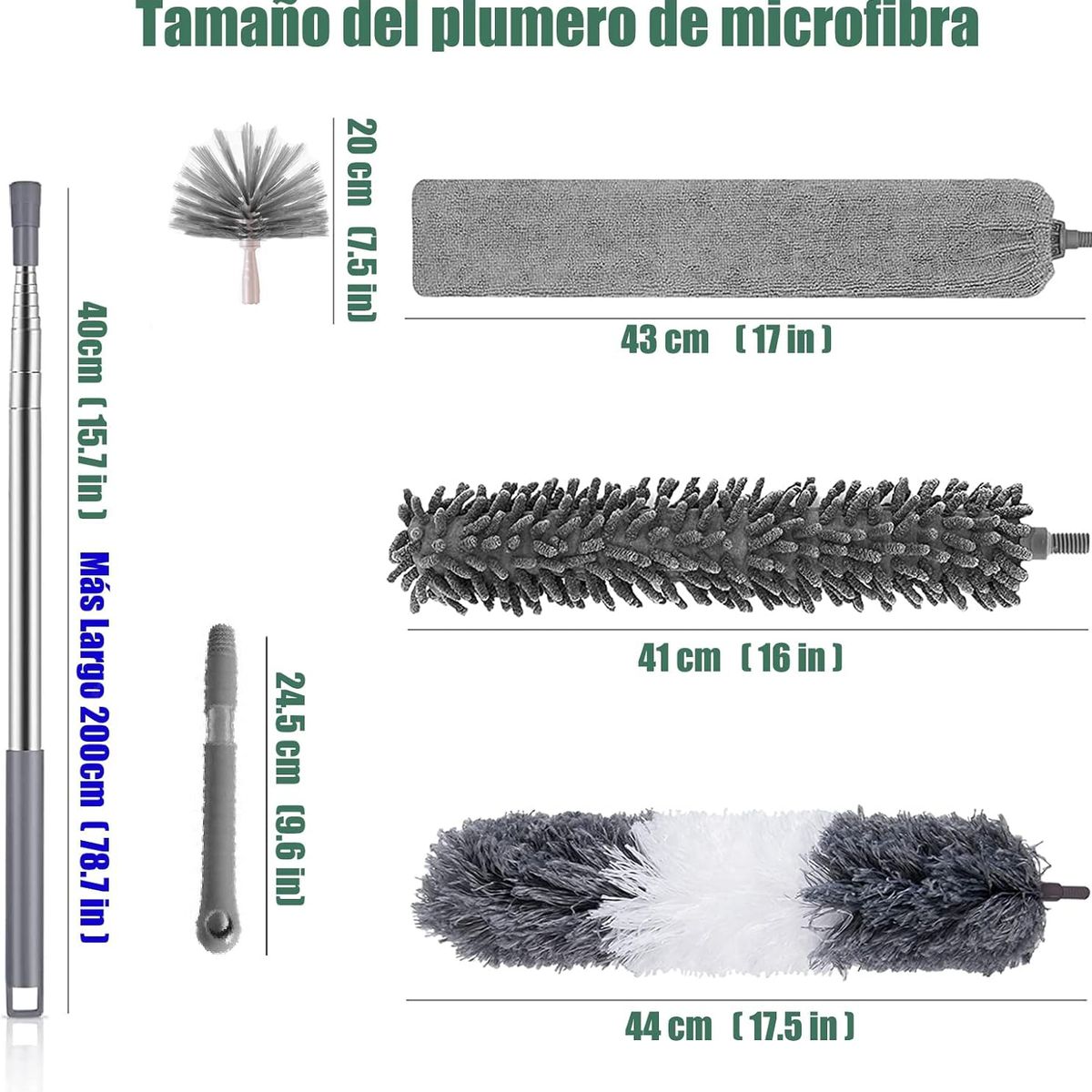 PAGANOOM - 6 en 1 Plumero de Limpieza