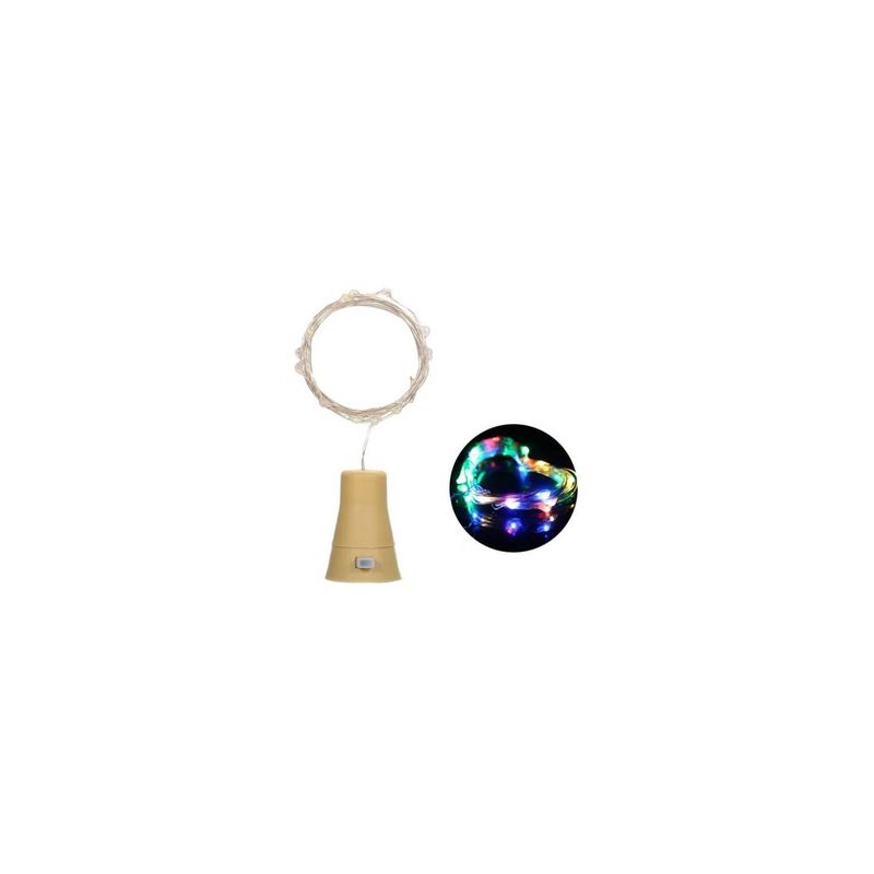 GENERICO - Pack X2 Luces Corcho Hada Alambre Micro Led Boda Multicolor