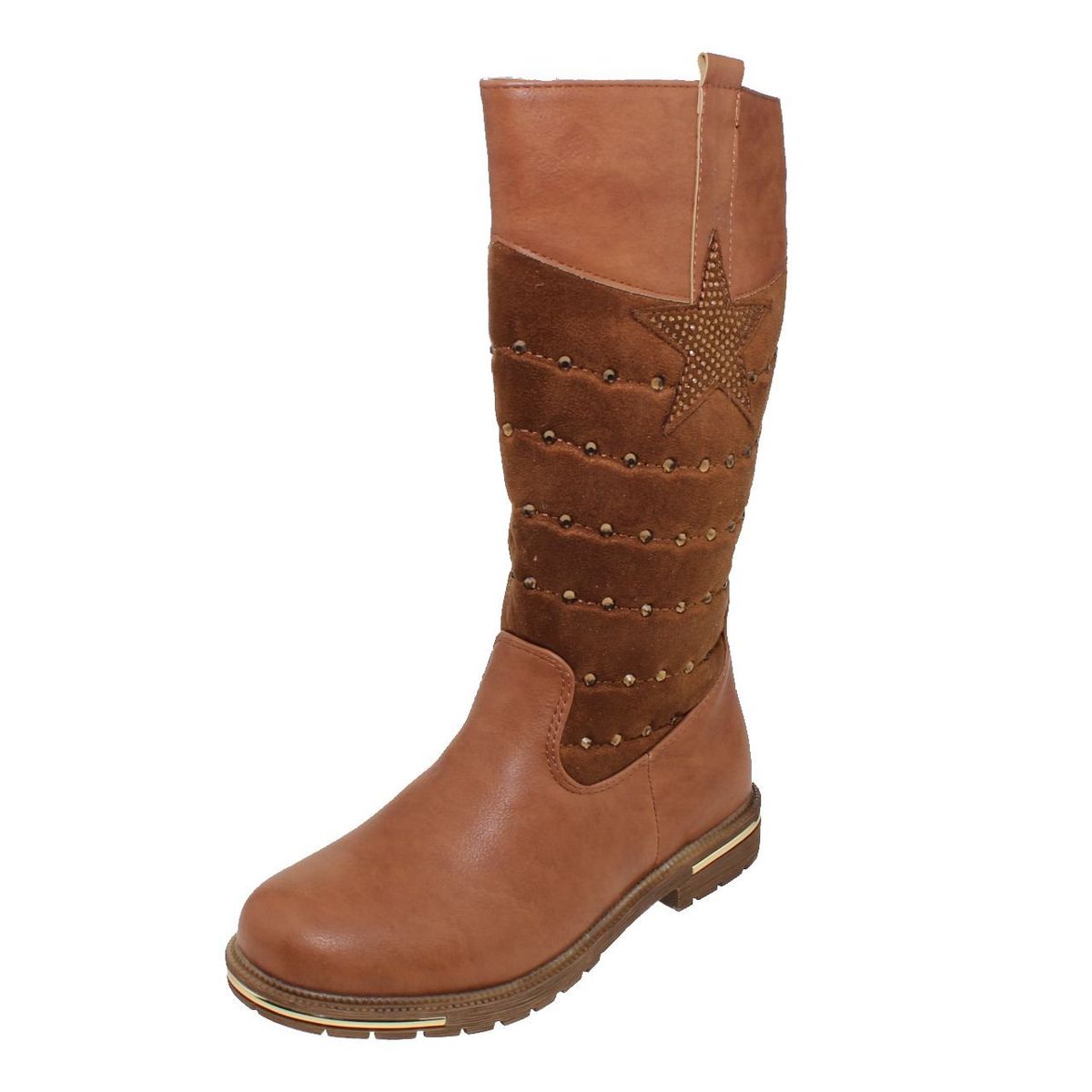 VIA FRANCA - Bota Casual Para Niña Color Camel