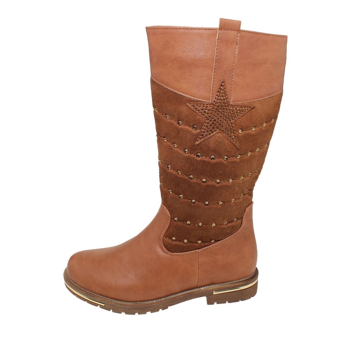 VIA FRANCA - Bota Casual Para Niña Color Camel