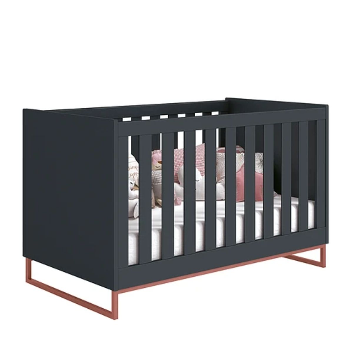 KIDSCOOL - CUNA NOAH DESING INDUSTRIAL GRAFITO BASE COBRE - 23245