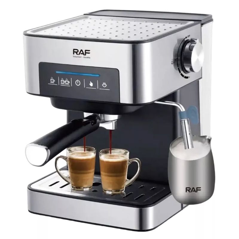 SOKANY - Máquina Café Espresso Espumador De Leche Antigoteo Raf R136 Color Plateado