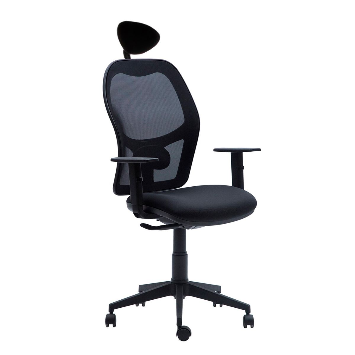 CONTATTO - Silla Ergonómica Italiana Q3 Negra Con Cabecero