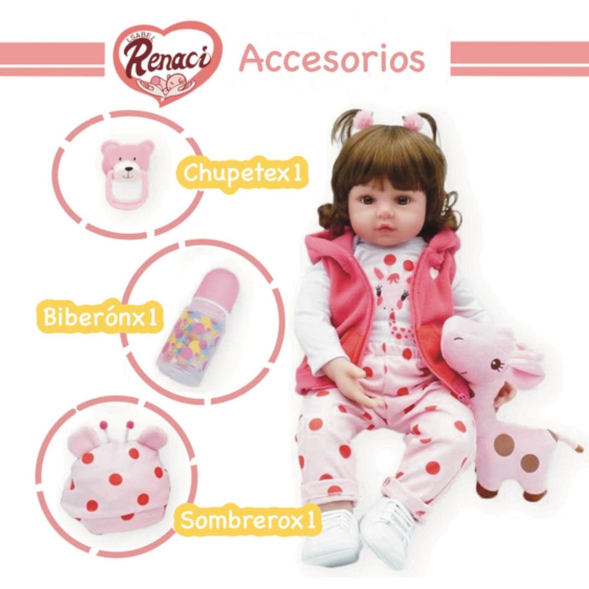 LSABEL RENACI - Bebé Muñeca Realista Reborn 100% Silicona 48cm Envío Rápido