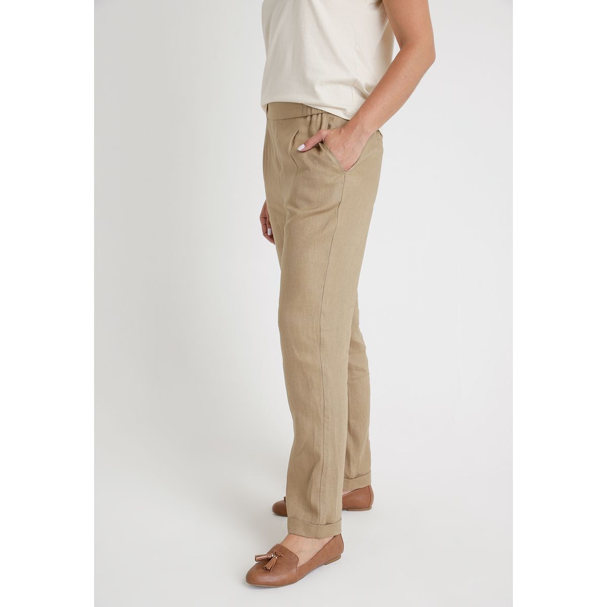 CANADIENNE - Pantalón De Mujer Modelo Clara Color Taupe Canadienne