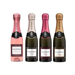 RICCADONNA - 4 Espumantes 200ml 1Asti+1Ruby+1Prosecco+1Moscato