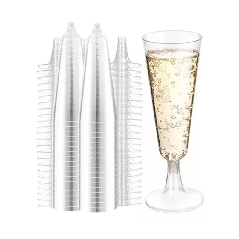GENERICO - 40 Copas Champagne Copa Acrilico Flauta Copas Champaña 5oz