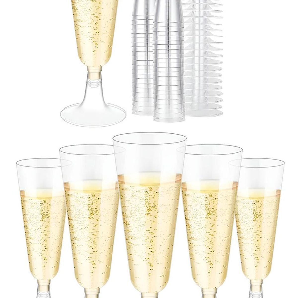 PASTELERIUSCL - 60 Copas De Champagne Copa Acrilico Copas Champaña copas acrílica  champagne 5oz/162ml PASTELERIUSCL