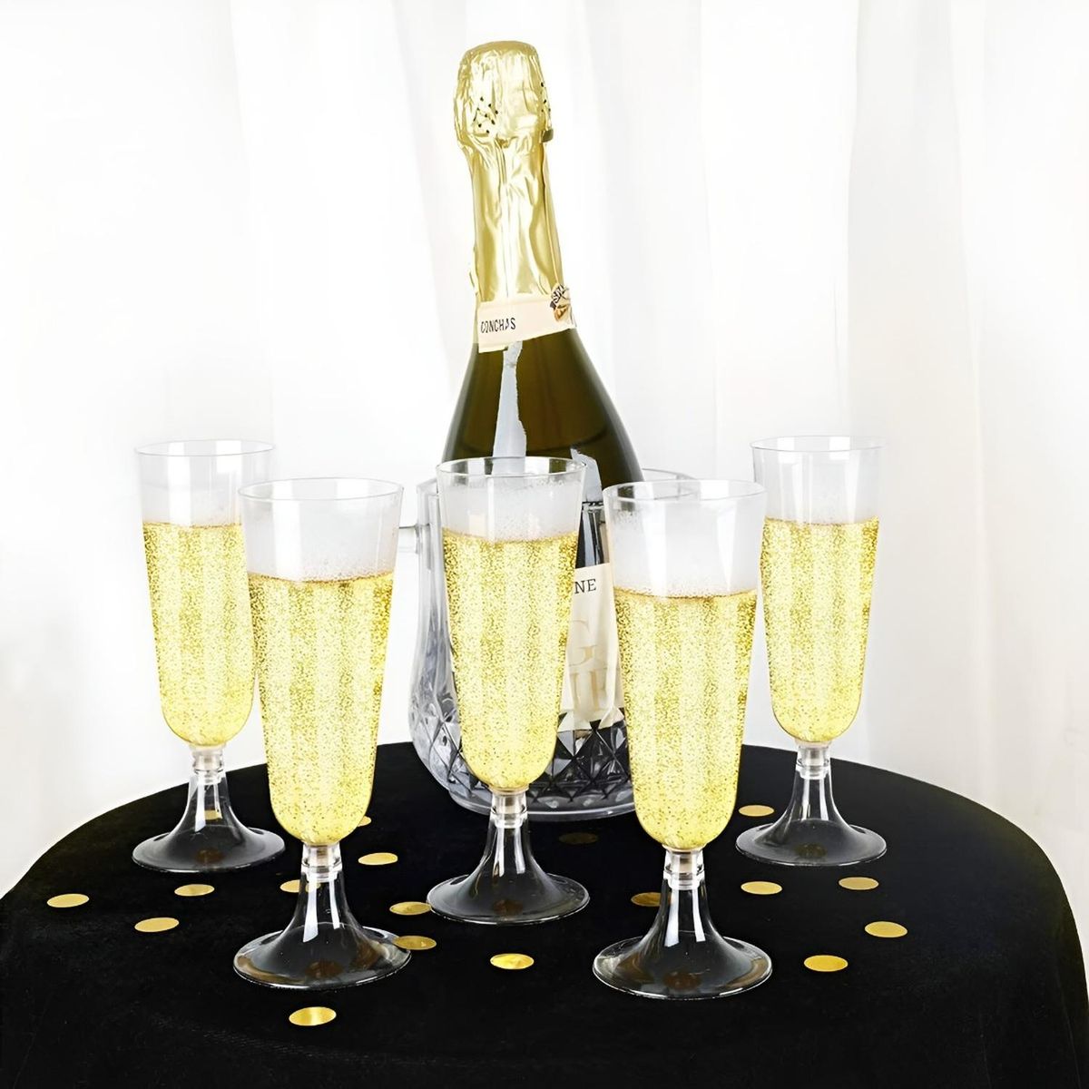 PASTELERIUSCL - 60 Copas De Champagne Copa Acrilico Copas Champaña copas acrílica  champagne 5oz/162ml PASTELERIUSCL