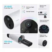 TP LINK - Cámara De Seguridad Con Batería Exteriores Wifi Tapoc420s1