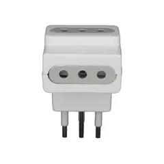 MACROTEL - Adaptador Enchufe Triple - - Certificado Sello Sec