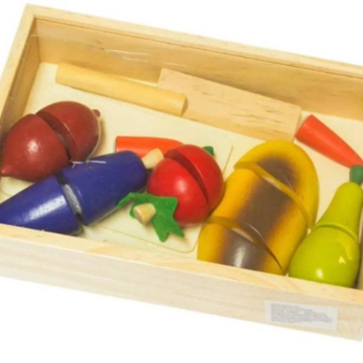 OEM - Corta Frutas De Madera Con Velcro Juguete Didactico 8 Pzas