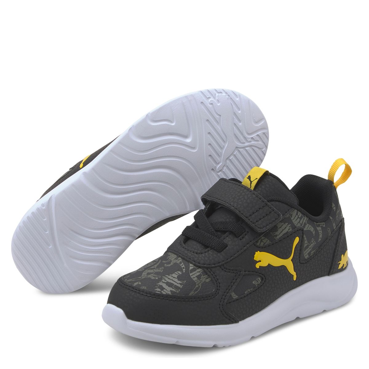 PUMA - Fun Racer Archeo PS Zapatilla Deportiva Niño Negra