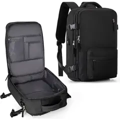 WELDMON - Mochila viajecon Puerto de USB y Zapato Compartimentonegro